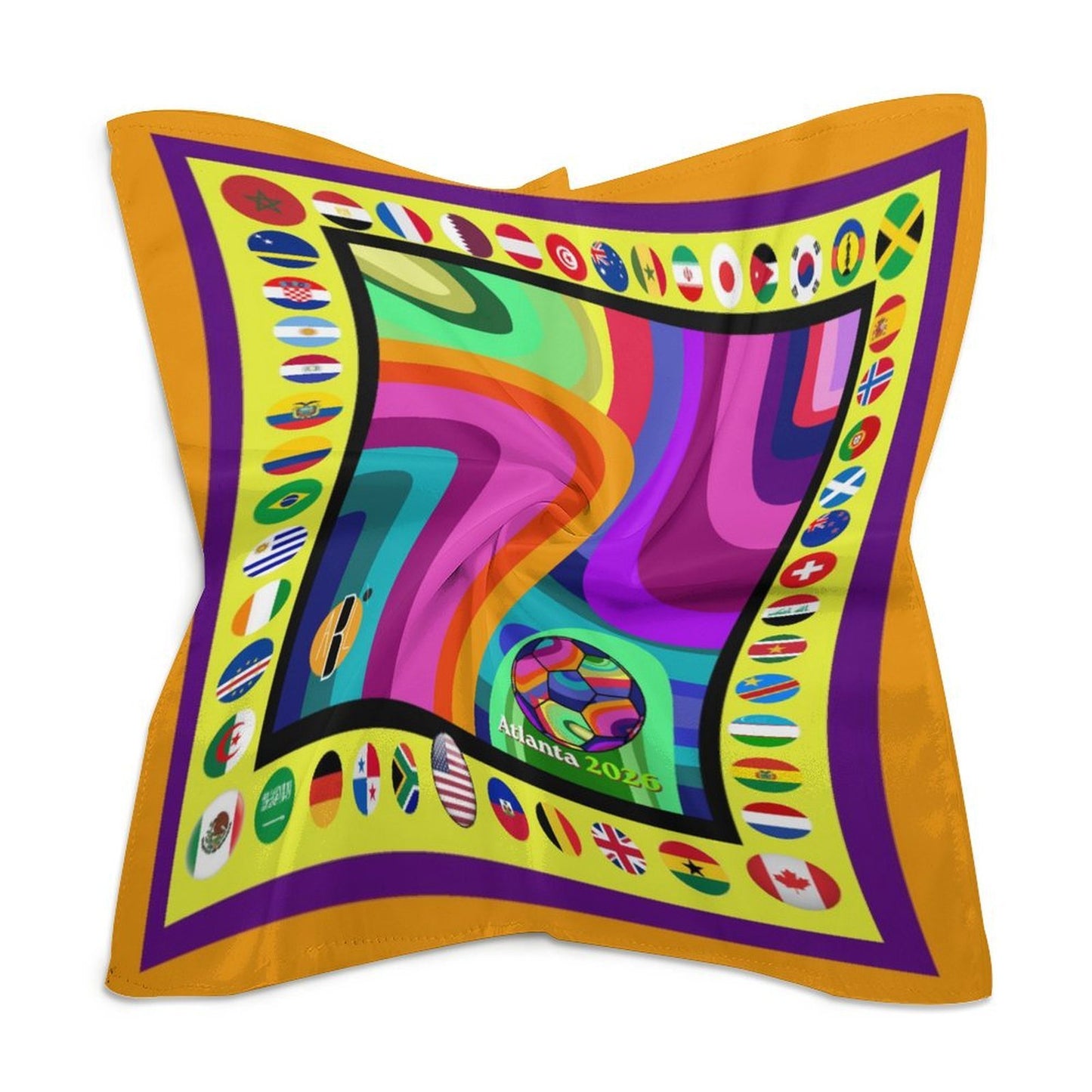 ATL Varsity Wave Satin Scarf