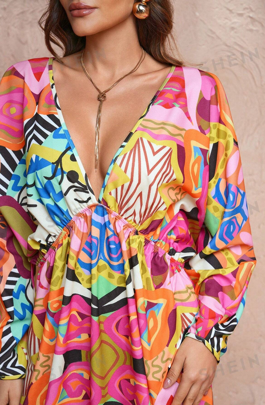 SHEIN X Abeille Creations Drop Neck Tailored Kaftan Dress With High Sp –  Abeille Creations (ABL)