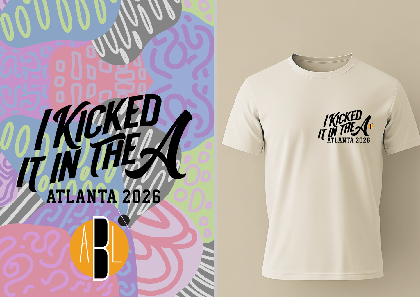 Kicked It In the A (Midtown Motion)- Vintage Tee (White)