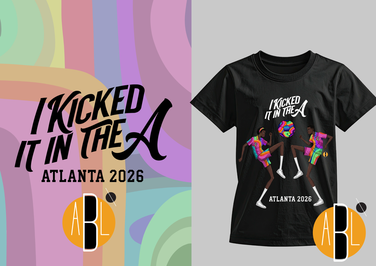 Kicked It In the A (Varsity Wave)- Vintage Tee (BLACK)