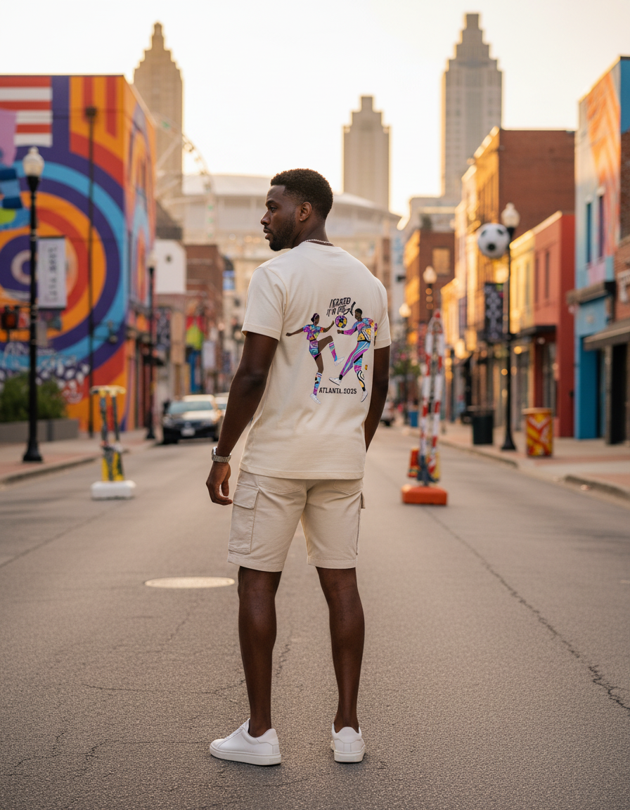 Kicked It In the A (ATL Midtown Motion)- Vintage Tee (Cream/ Tan)