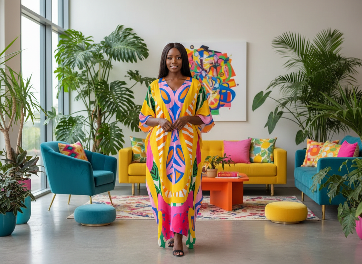 Zuri  Design – Elevated MuMu Faux Silk Kaftan