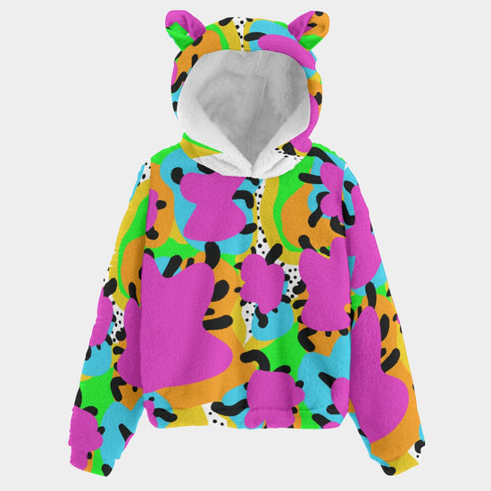 Neon Critter-  Kid’s Borg Fleece Sweatshirt With Ear