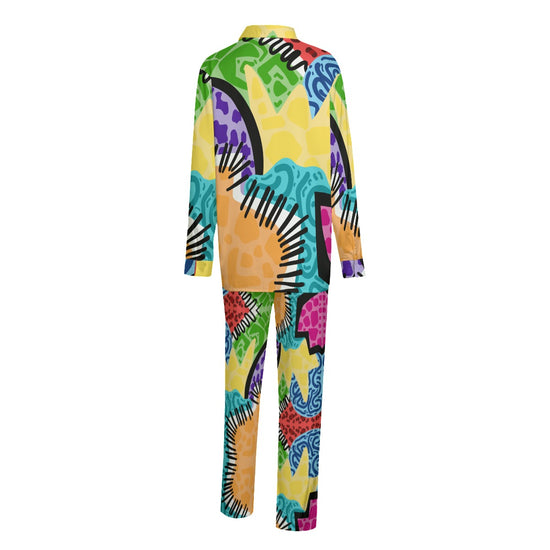 Colorful Stitch- Unisex (Faux) Silk Pants Suit