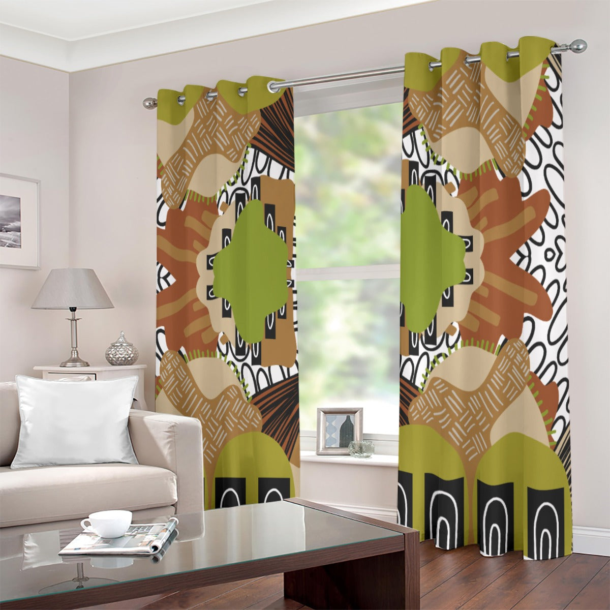 Wild Roots Design- Grommet Curtains (Large Size)