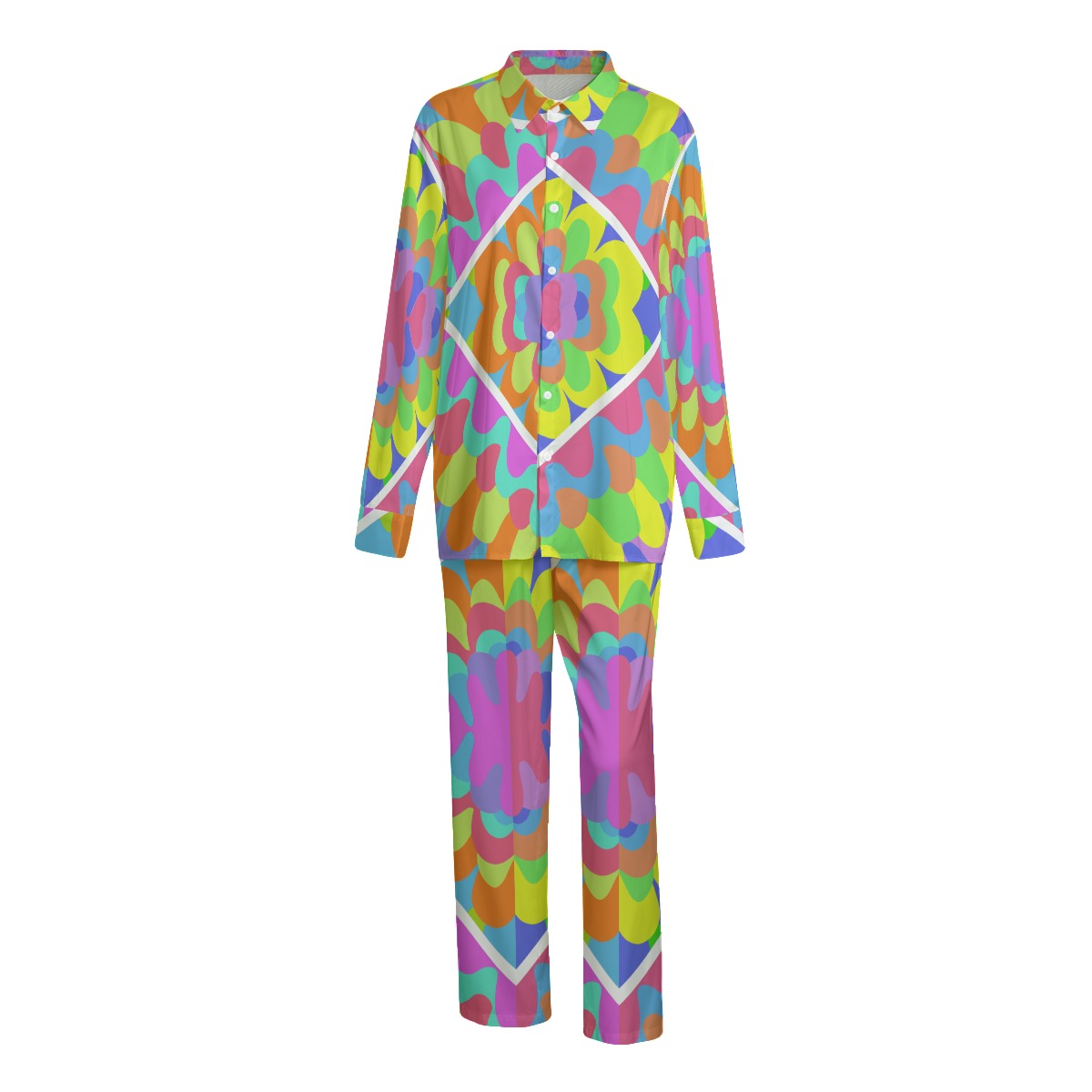Wavy Drippy- Unisex (Faux) Silk Pants Suit