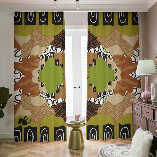 Wild Roots Design- Blackout Curtains with Hooks