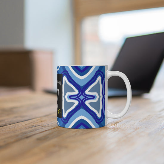 Load image into Gallery viewer, &amp;quot;Being Anxious&amp;quot; (BLU) - Ceramic Mug - MelissaAMitchell
