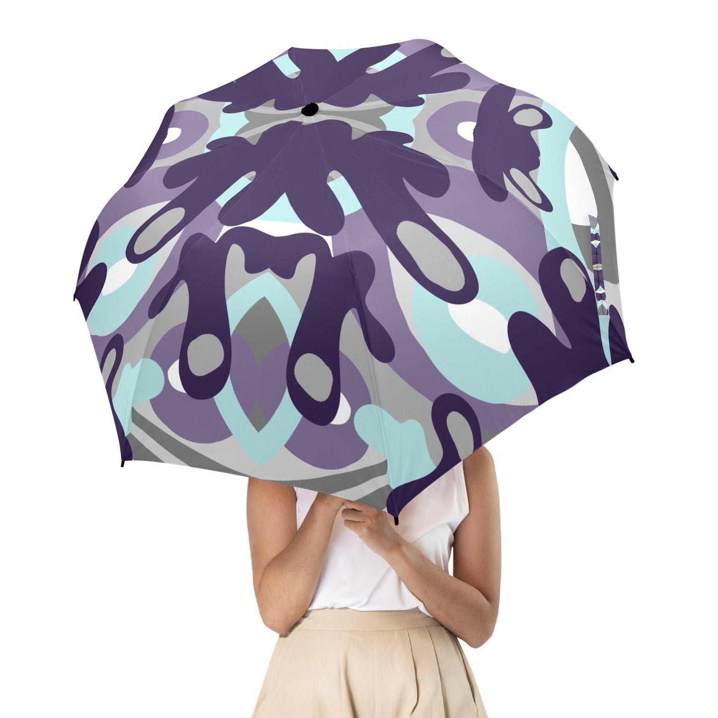 Purple Lava Semi-Automatic Foldable Umbrella (ERG BHM Special Collection)