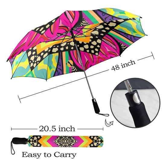 Mitchellopia Design-  Semi-Automatic Foldable Umbrella