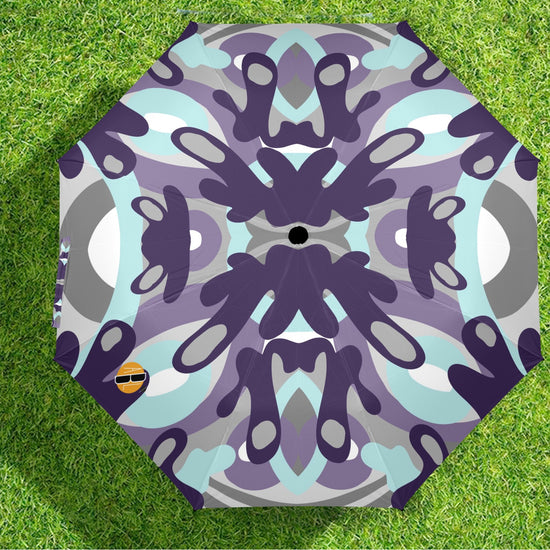 Load image into Gallery viewer, Purple Lava Semi-Automatic Foldable Umbrella (ERG BHM Special Collection)