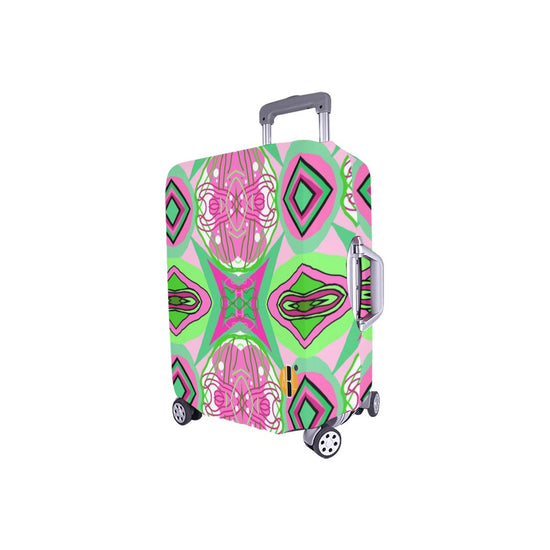 Pink Flow - smaller Luggage cover (Small 18"-21")