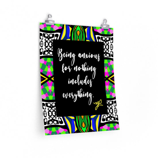 "Being Anxious " (TOC) - Premium Matte Vertical Poster - MelissaAMitchell
