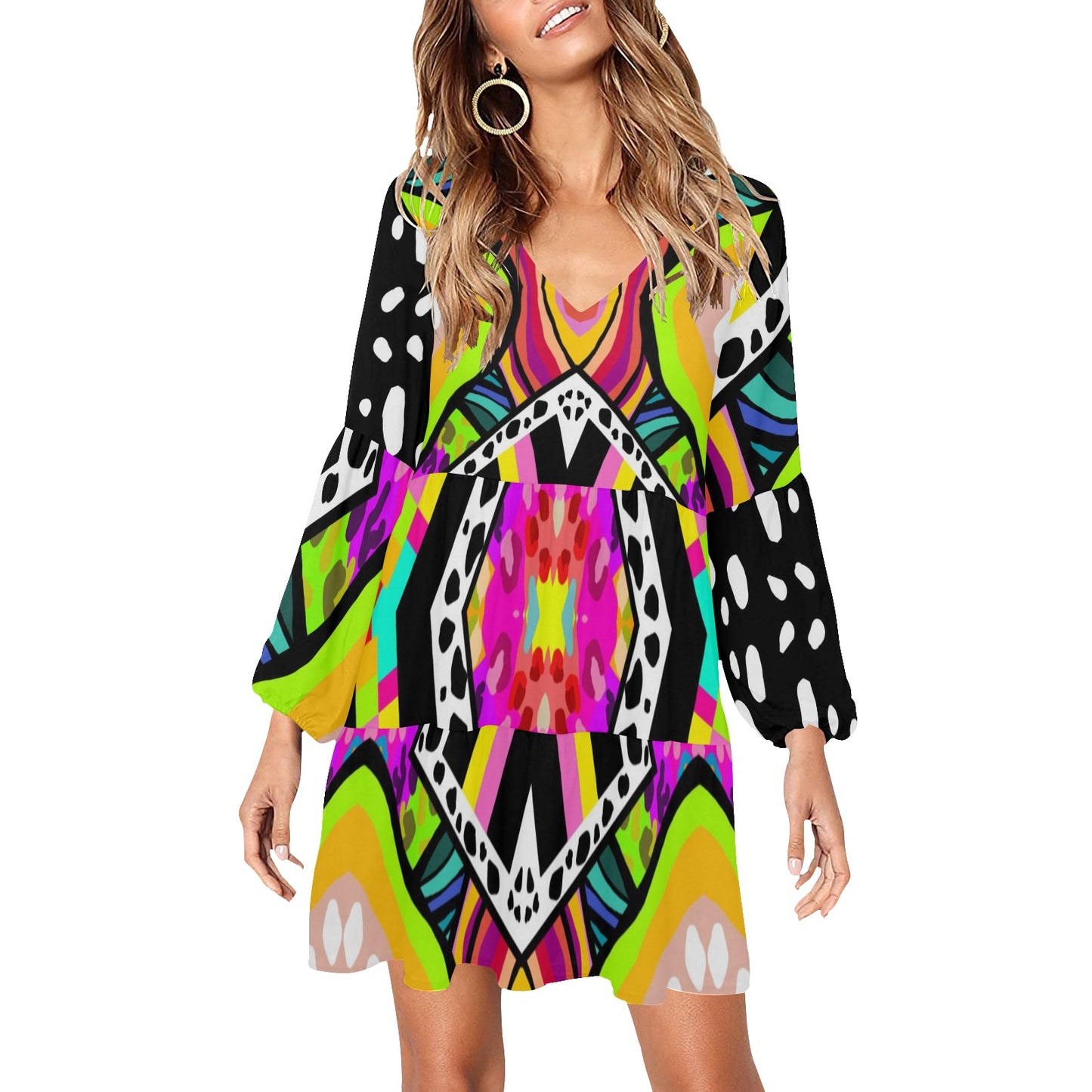 Load image into Gallery viewer, Missy -V-Neck Loose Fit Dress