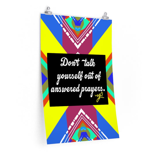 "Don't Talk Yourself" (MAL) - Premium Matte Vertical Poster - MelissaAMitchell