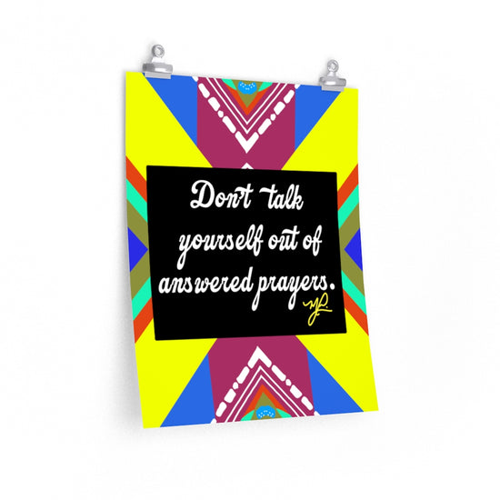 "Don't Talk Yourself" (MAL) - Premium Matte Vertical Poster - MelissaAMitchell