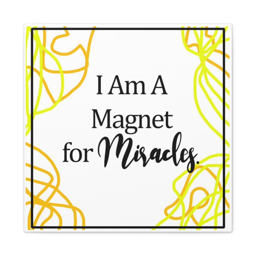 Magnet for Miracles (Yellow Swirl) Canvas Gallery Wrap