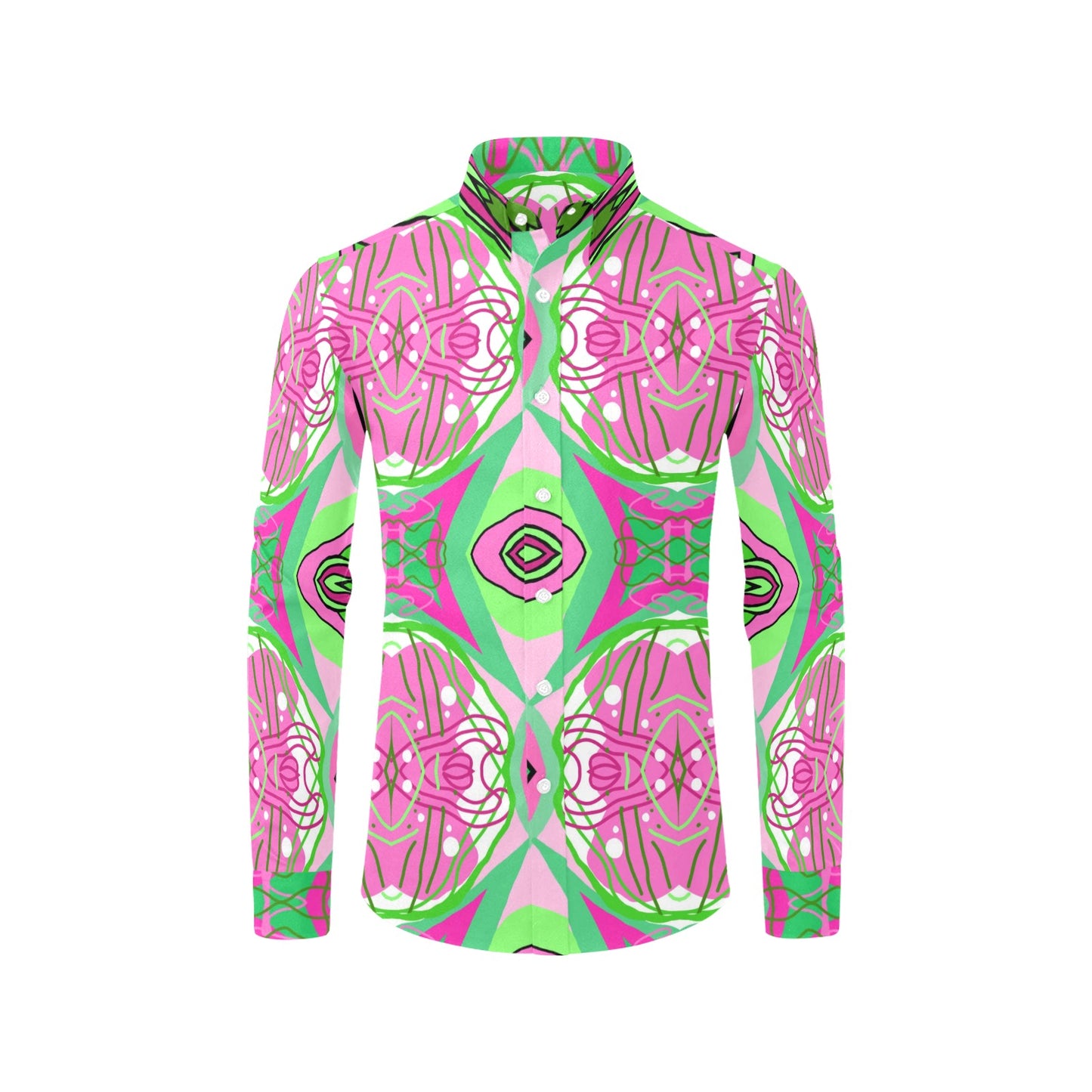 Pink Flow- Long Sleeve Dress Shirt (UNISEX)