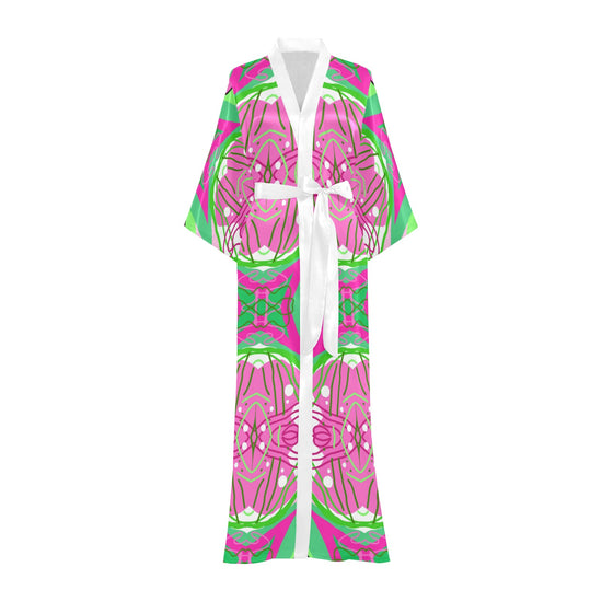 Pink Flow -Long Kimono Robe