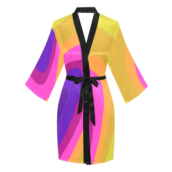 Akoma Wave- Long Sleeve Kimono Robe