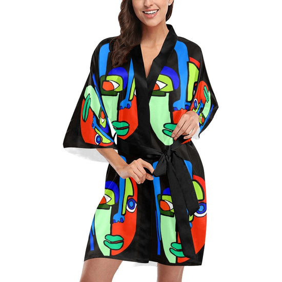 Load image into Gallery viewer, Cara (Blue/O) Kimono Robe