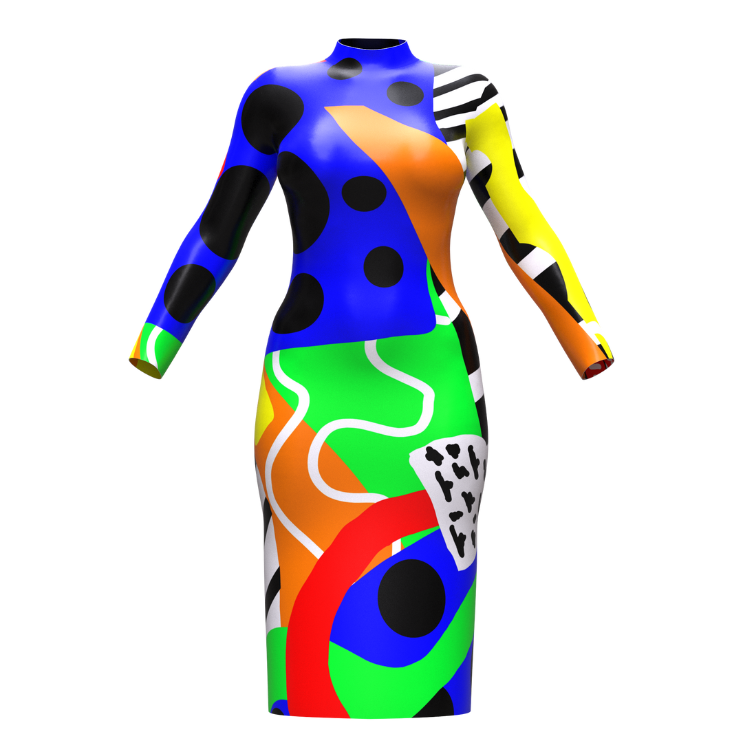 DIFFY Bodycon Dress ( SOLID SPANDEX VERSION) SMALL