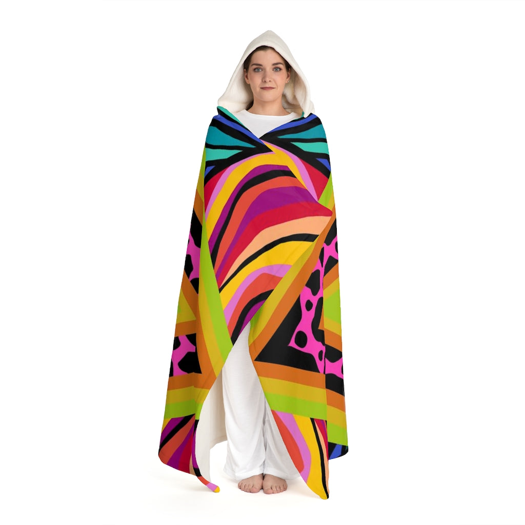 Dalma- Hooded Sherpa Fleece Blanket