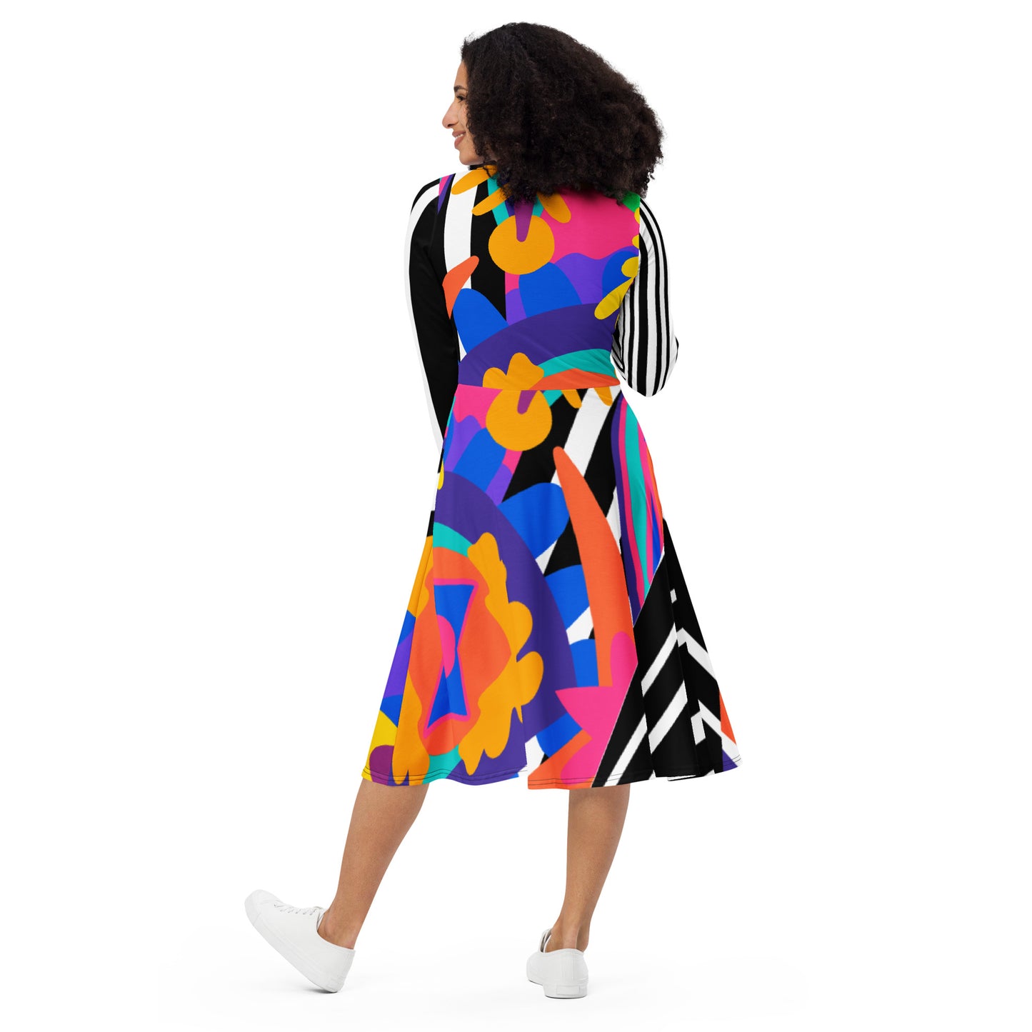 Load image into Gallery viewer, Circus Act - Long Sleeve Midi Dress