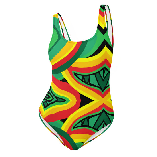 Load image into Gallery viewer, Juneteenth One-Piece Swimsuit - MelissaAMitchell