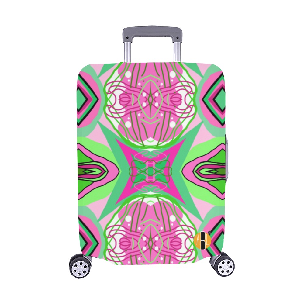 Pink Flow- Luggage Cover ( Medium 22"-25")