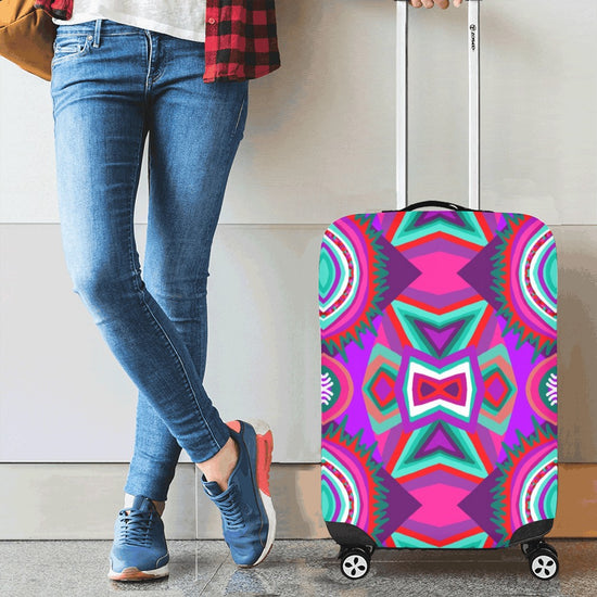 Load image into Gallery viewer, Plum Flourysh- Luggage Cover/Small 18&amp;quot;-21&amp;quot;