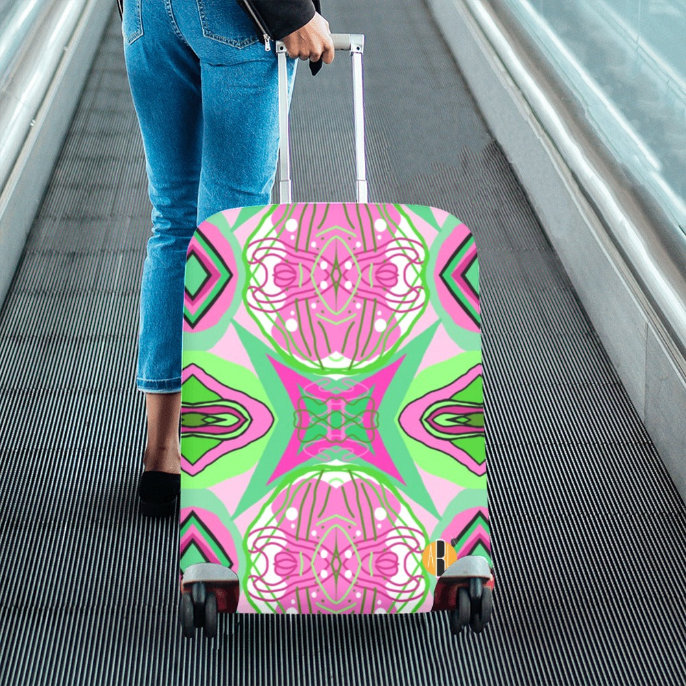 Load image into Gallery viewer, Pink Flow- Luggage Cover ( Medium 22&amp;quot;-25&amp;quot;)