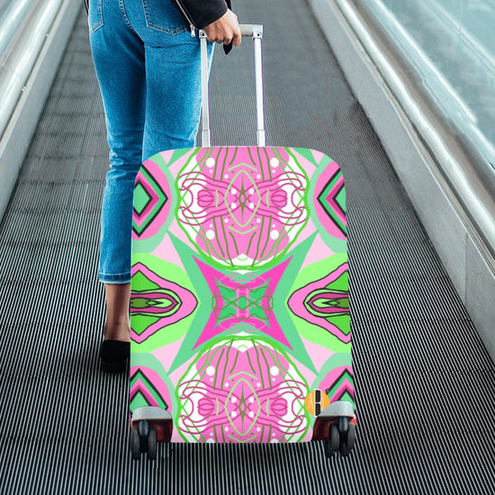 Load image into Gallery viewer, Pink Flow- Luggage Cover ( Medium 22&amp;quot;-25&amp;quot;)