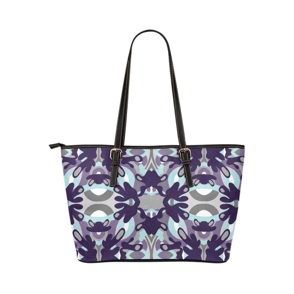 Purple Lava (Faux)Leather Tote Bag/Large (ERG BHM Special Collection)