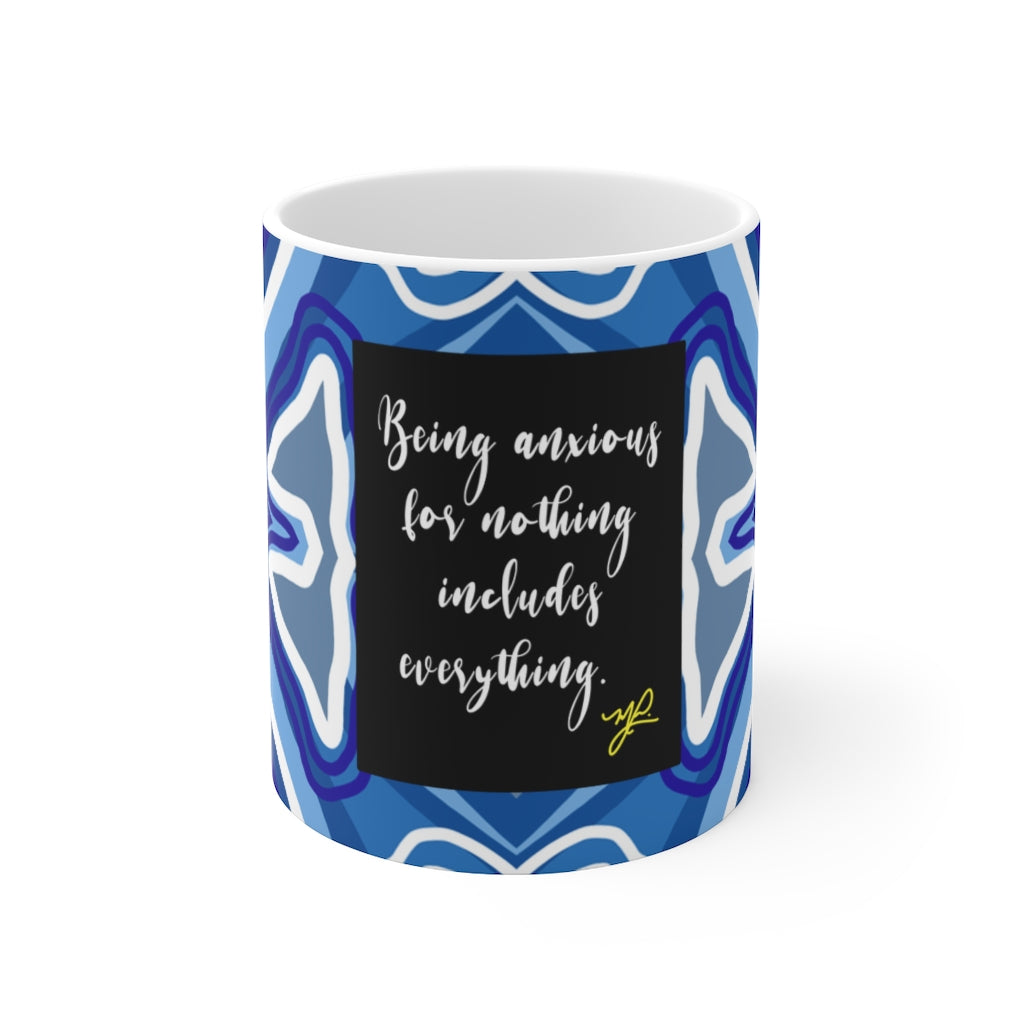 "Being Anxious" (BLU) - Ceramic Mug - MelissaAMitchell