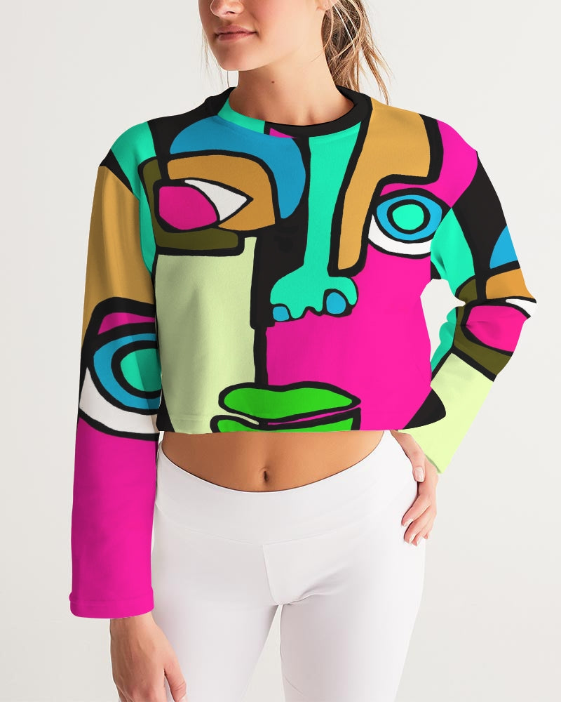 Load image into Gallery viewer, Cara (P/G)- Women&amp;#39;s Cropped Sweatshirt
