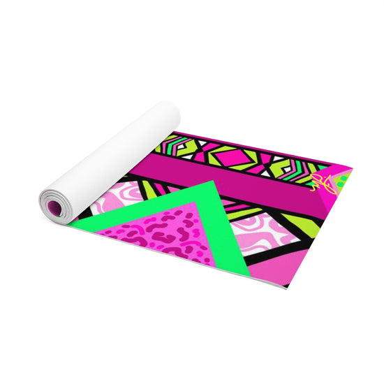 R-ALI (Pink Pow  Design)- Foam Yoga Mat