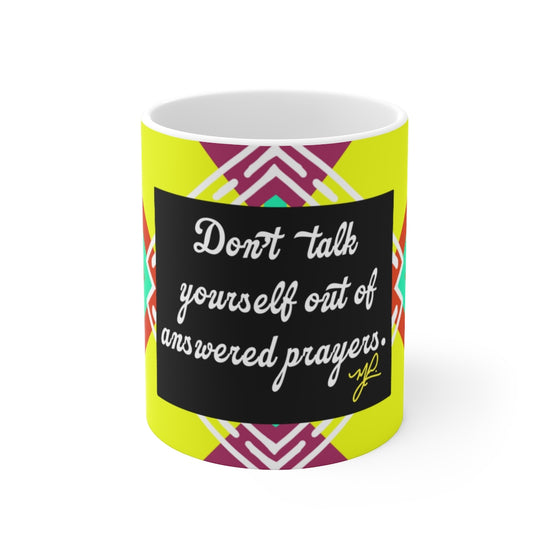 Load image into Gallery viewer, &amp;quot;Don&amp;#39;t Talk Yourself&amp;quot; (MAL) - Ceramic Mug - MelissaAMitchell