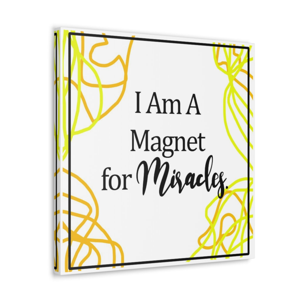 Magnet for Miracles (Yellow Swirl) Canvas Gallery Wrap