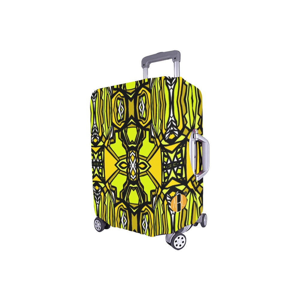 Load image into Gallery viewer, Golden Flourysh- Luggage Cover (Small 18&amp;quot;-21&amp;quot;)
