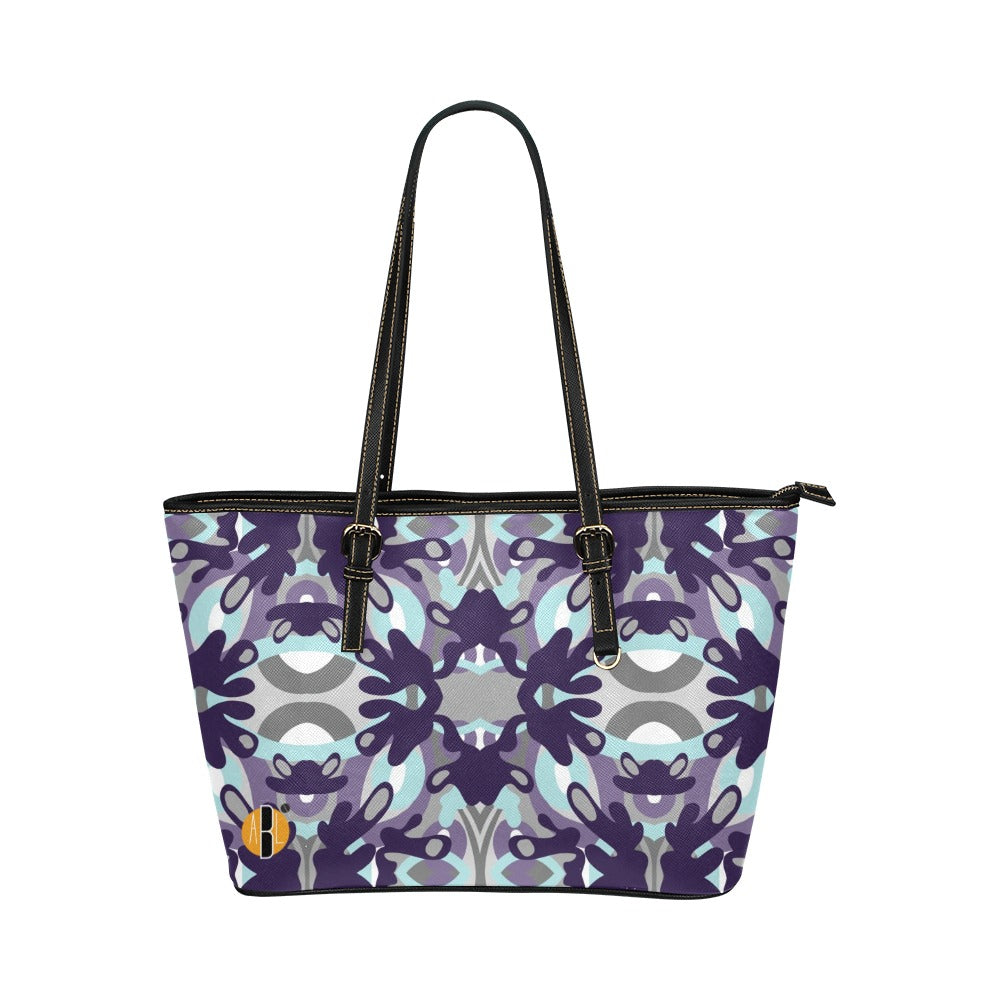 Load image into Gallery viewer, Purple Lava (Faux)Leather Tote Bag/Large (ERG BHM Special Collection)
