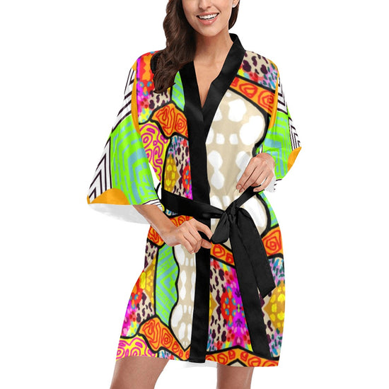 Load image into Gallery viewer, Milly Monka (BLACK) Kimono Robe
