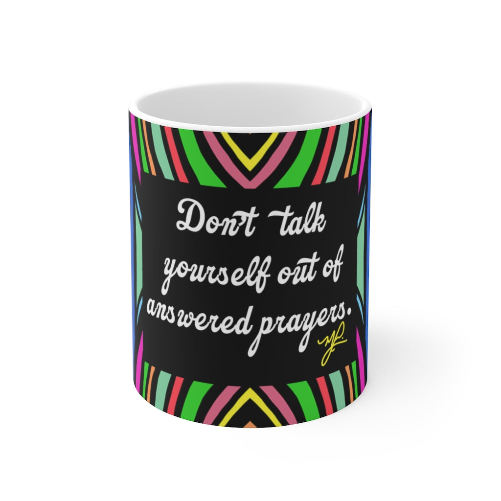 Load image into Gallery viewer, &amp;quot;Don&amp;#39;t Talk Yourself&amp;quot; (SWL) - Ceramic Mug - MelissaAMitchell