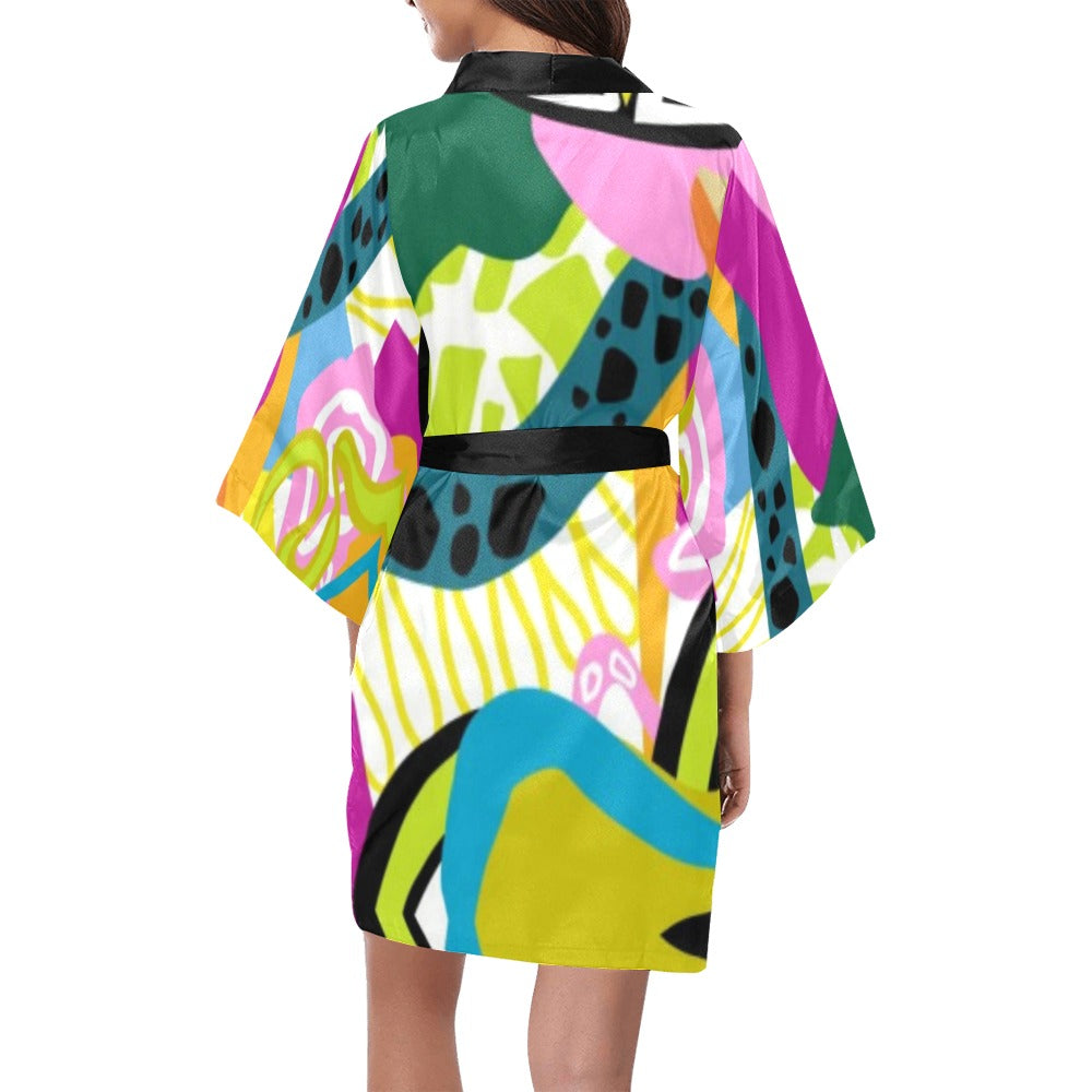 Vee- Short  Kimono Robe