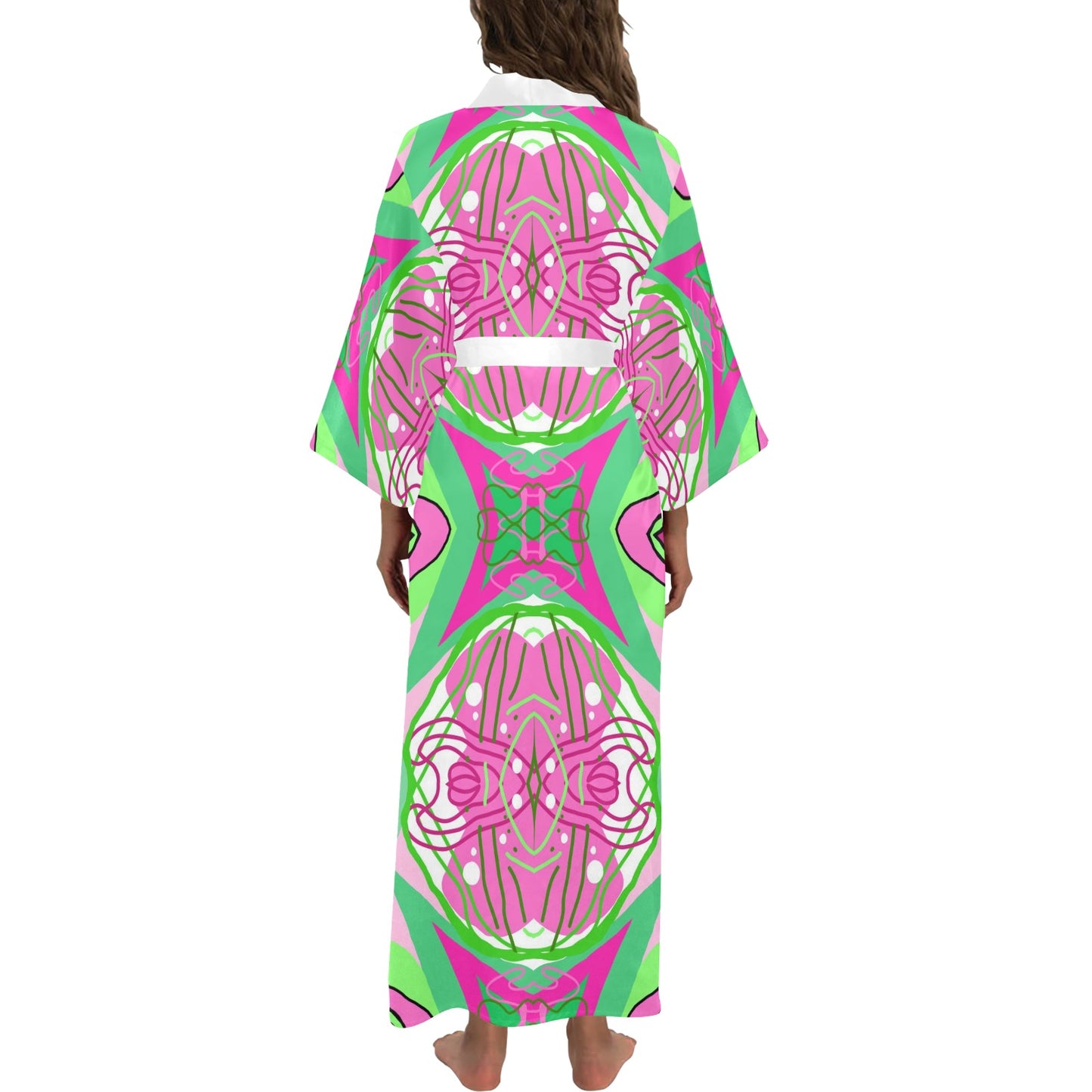 Load image into Gallery viewer, Pink Flow -Long Kimono Robe