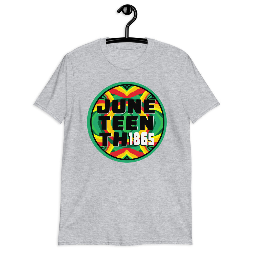 Load image into Gallery viewer, Juneteenth (Circle Design)  Short-Sleeve Unisex T-Shirt - MelissaAMitchell